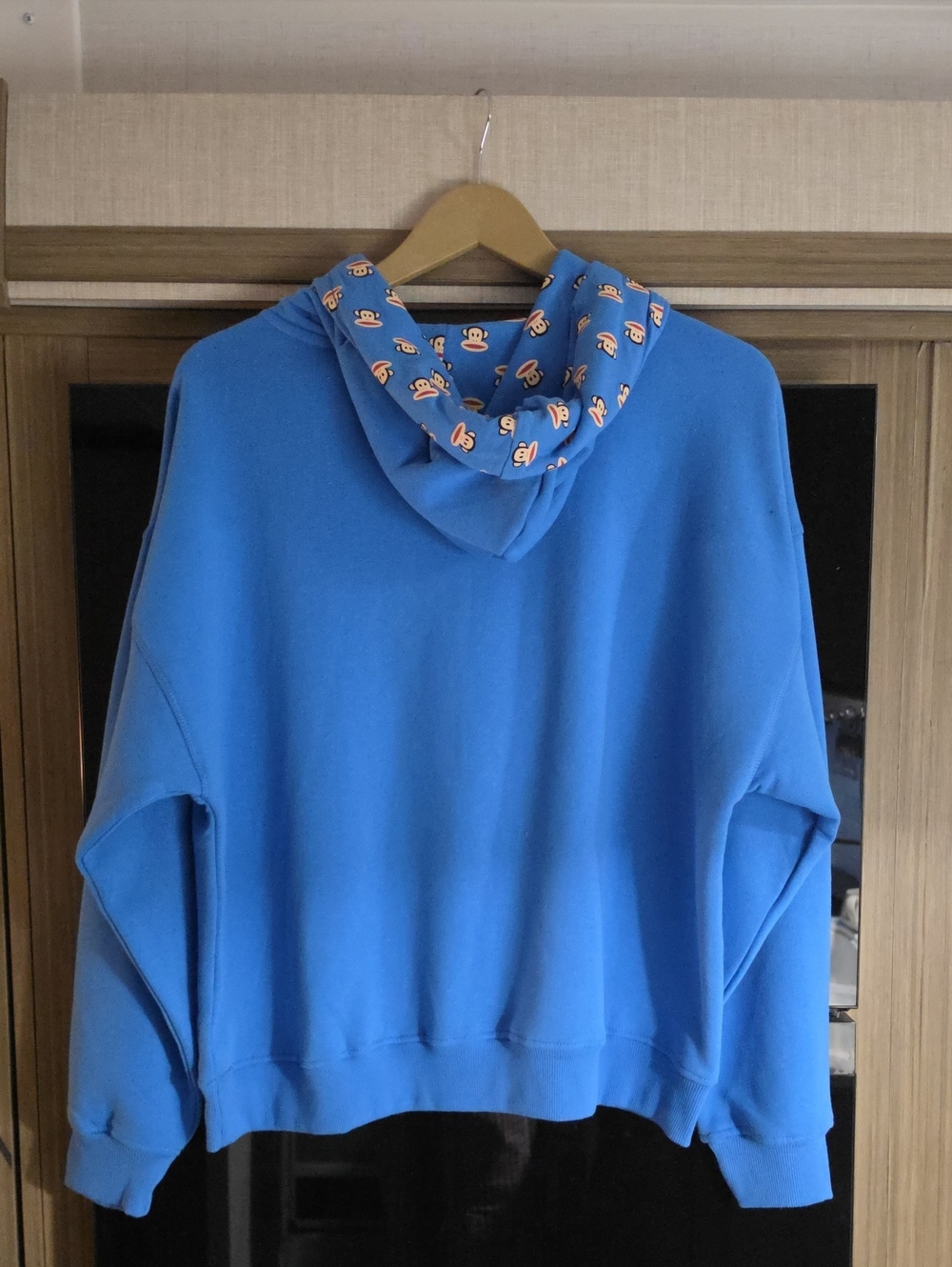 NWOT) BLUE HOODED MONKEY, GRAPHIC PULLOVER SWEATSHIRT, BY PAUL FRANK - Picture 12 of 12